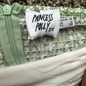 Princess Polly Green and White mini dress